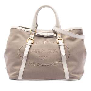 Prada Logo Convertible Tote Canvas With #245184P69B